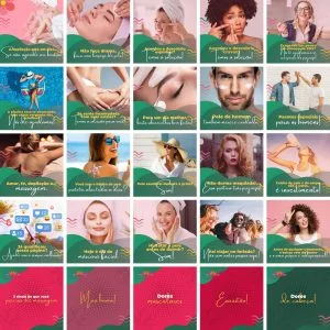 Modelos Canva Estética 100 Templates Editáveis + Bônus