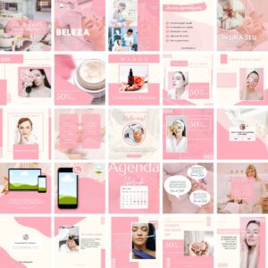 Modelos Canva Estética 25 Templates Editáveis + Bônus