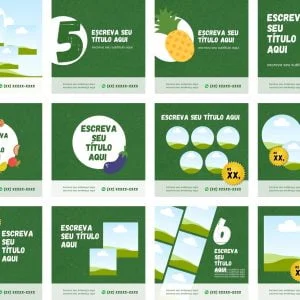 Modelos Canva Hortifruti Sacolão Feira 12 Templates Editáveis + Bônus
