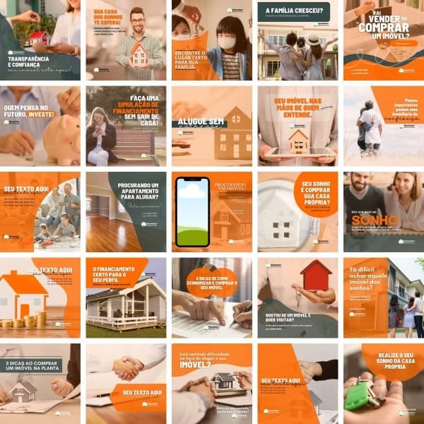 Modelos Canva Imobiliária Imoveis 25 Templates Editáveis + Bônus