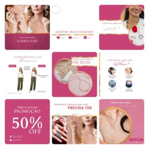 Modelos Canva Loja de Acessórios 50 Templates Editáveis + Bônus