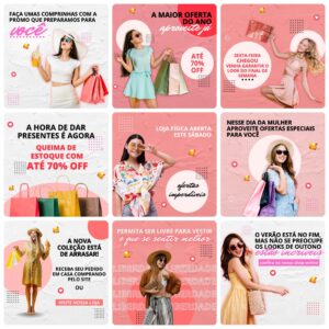 Modelos Canva Loja de Roupas 30 Templates Editáveis + Bônus 7 Modelos Canva Loja de Roupas 30 Templates Editáveis + Bônus