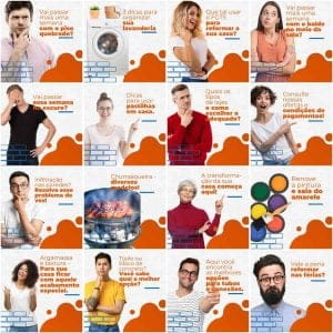 Modelos Canva Materiais de Construção 200 Templates Editáveis + Legendas
