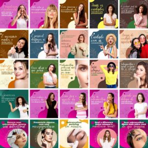Modelos Canva Micropigmentação 3.0 100 Templates Editáveis + Bônus