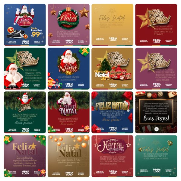 Modelos Canva Natal 108 Templates Editáveis + Bônus