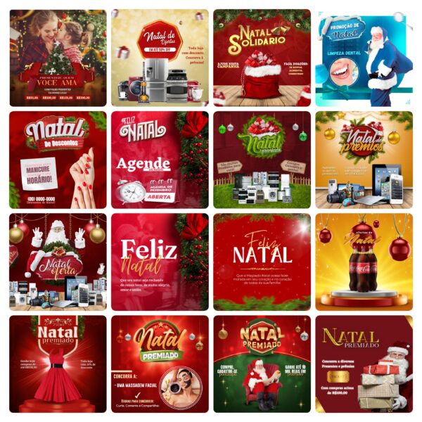 Modelos Canva Natal 108 Templates Editáveis + Bônus