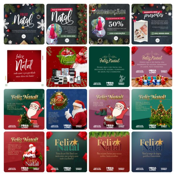 Modelos Canva Natal 108 Templates Editáveis + Bônus