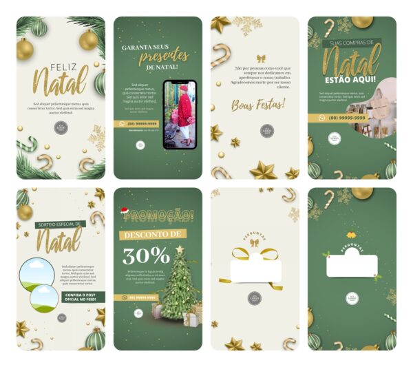 Modelos Canva Natal 150 Templates Editáveis Mídias Sociais + Bônus