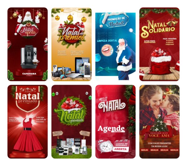 Modelos Canva Natal 150 Templates Editáveis Mídias Sociais + Bônus