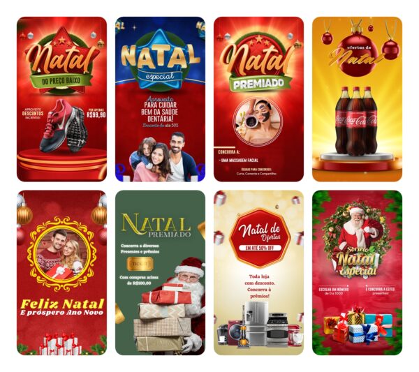 Modelos Canva Natal 150 Templates Editáveis Mídias Sociais + Bônus