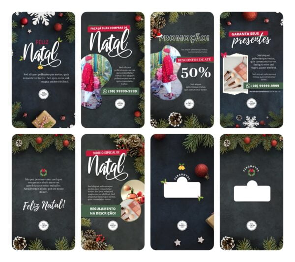 Modelos Canva Natal 150 Templates Editáveis Mídias Sociais + Bônus