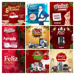 Modelos Canva Natal 30 Templates Editáveis + Bônus