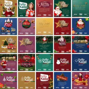 Modelos Canva Natal 50 Templates Editáveis + Bônus