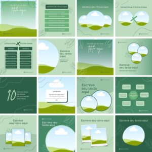 Modelos Canva Nutrição 3.0 16 Templates Editáveis + Bônus