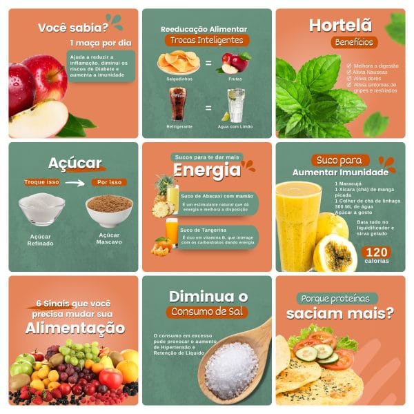 Modelos Canva Nutricionista 100 Templates Editáveis + Bônus