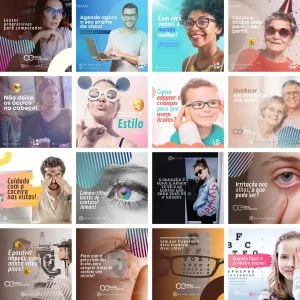 Modelos Canva Óticas Oftalmologista 44 Templates Editáveis + Bônus