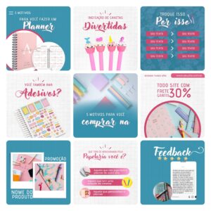 Modelos Canva Papelaria 30 Templates Editáveis + Bônus