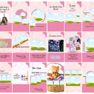 Modelos Canva Personalizados Sublimação 100 Stories Editáveis