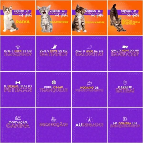 Modelos Canva Pet Shop 200 Templates Editáveis + Legendas