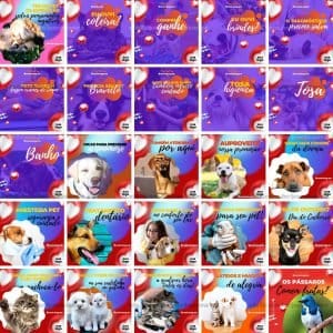 Modelos Canva Pet Shop Petshop 100 Templates Editáveis + Bônus