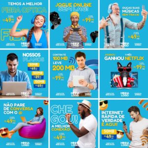 Modelos Canva Provedor De Internet 18 Templates Editáveis Mídias Sociais + Bônus