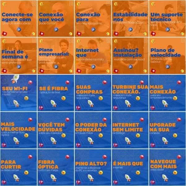 Modelos Canva Provedor de Internet 200 Templates Editáveis + Legendas