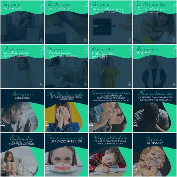 Modelos Canva Psicólogo Psicologia 200 Templates Editáveis + Legendas