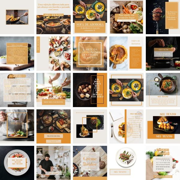 Modelos Canva Restaurante Buffet 25 Templates Editáveis + Bônus