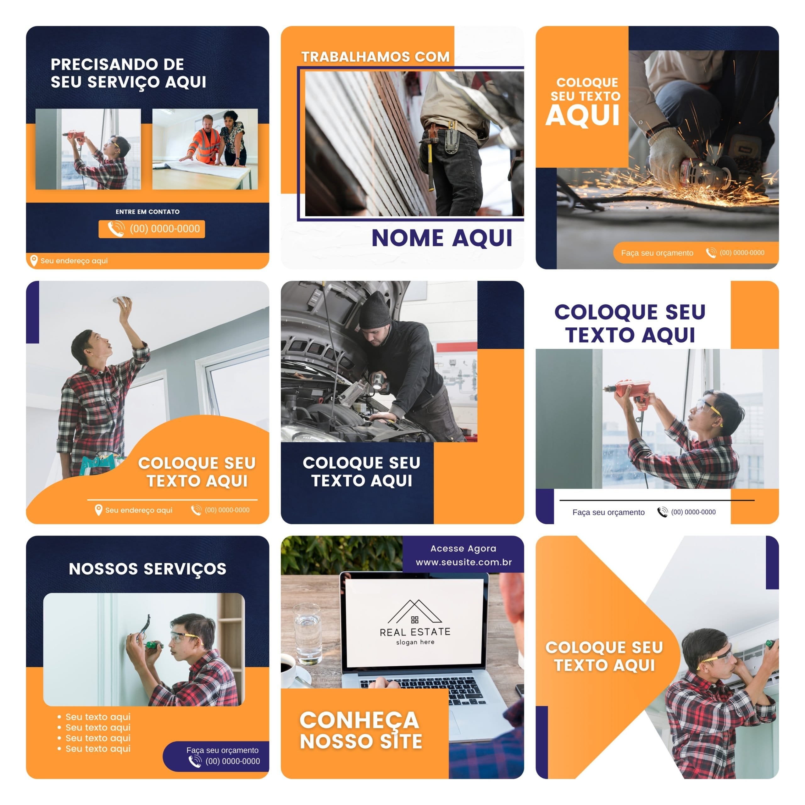 Modelos Canva Serviços Gerais 30 Templates Editáveis + Bônus 3 Modelos Canva Serviços Gerais 30 Templates Editáveis + Bônus