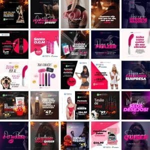Modelos Canva Sex Shop 50 Templates Editáveis + Bônus