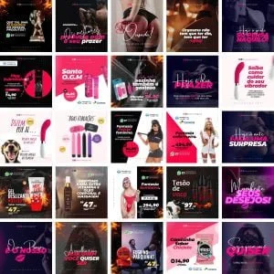 Modelos Canva Sex Shop 50 Templates Editáveis + Bônus