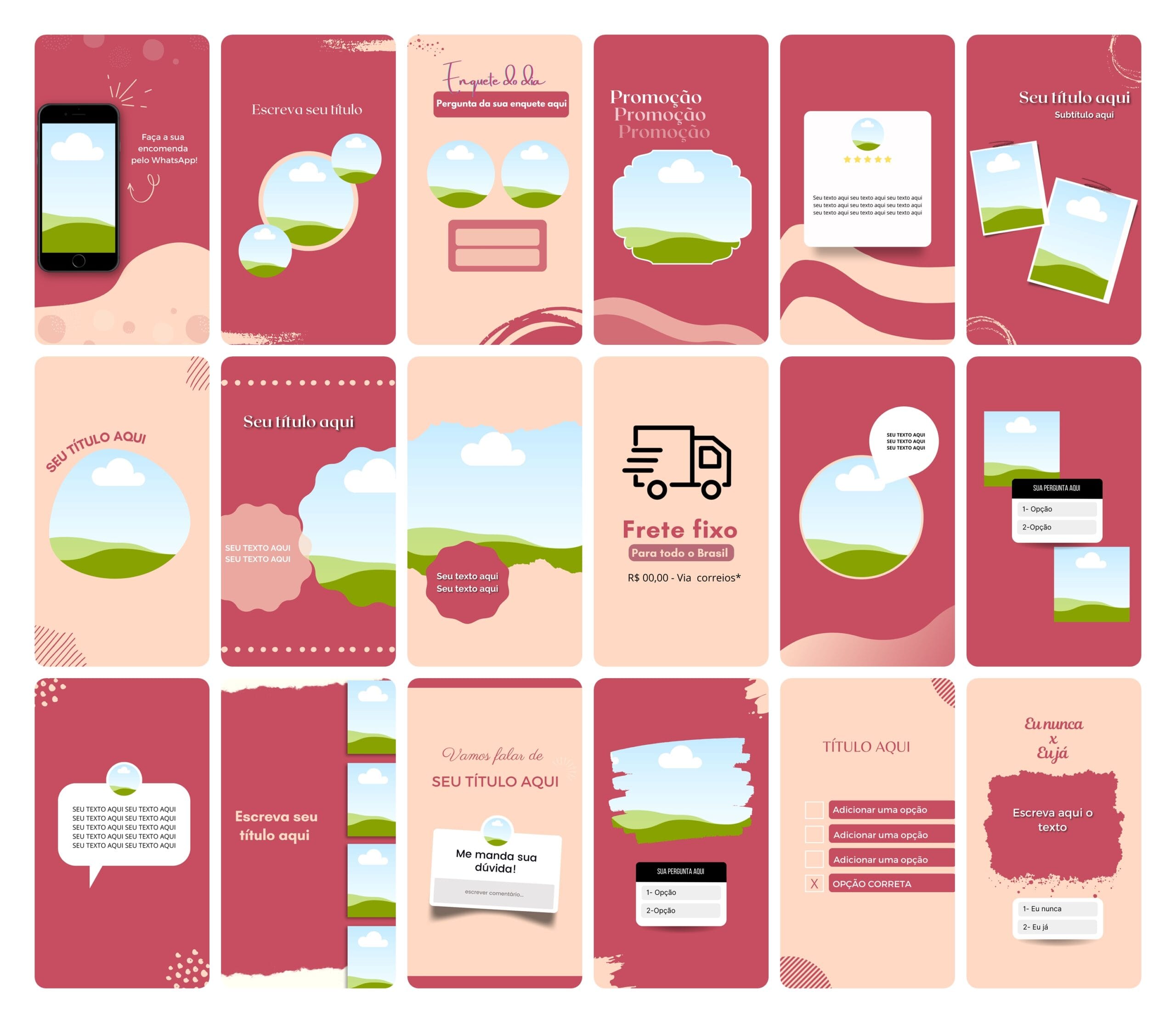 Modelos Canva Sublimação Loja de Personalizados 120 Templates Editáveis Stories 3 Modelos Canva Sublimação Loja de Personalizados 120 Templates Editáveis Stories