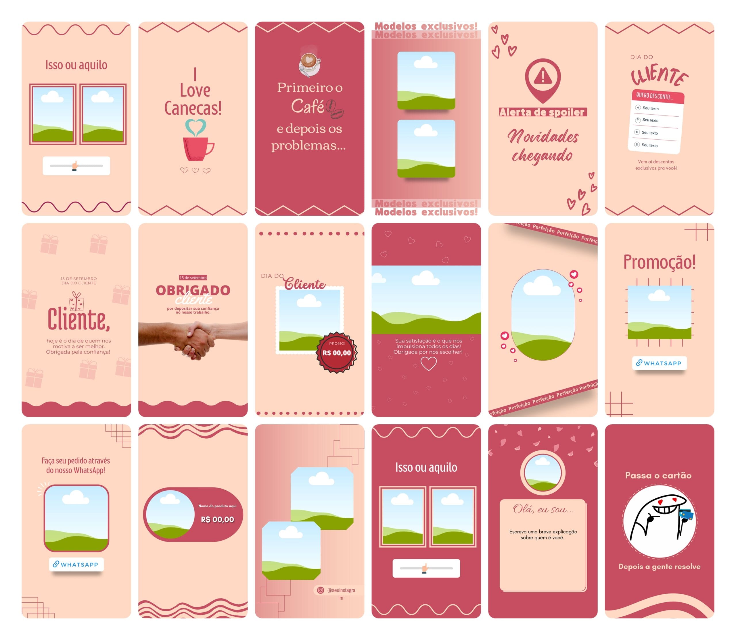 Modelos Canva Sublimação Loja de Personalizados 120 Templates Editáveis Stories 6 Modelos Canva Sublimação Loja de Personalizados 120 Templates Editáveis Stories