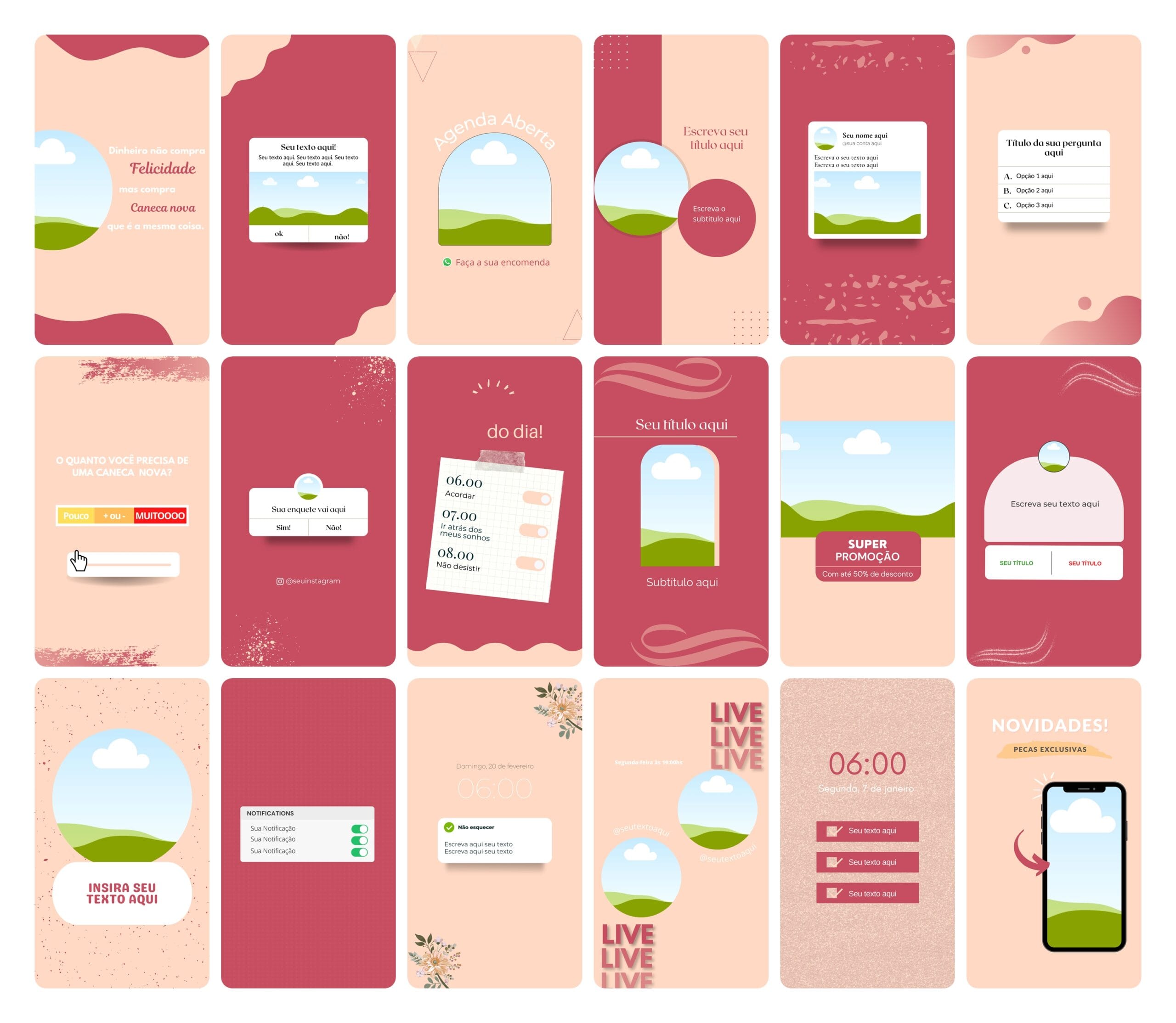 Modelos Canva Sublimação Loja de Personalizados 120 Templates Editáveis Stories 1 Modelos Canva Sublimação Loja de Personalizados 120 Templates Editáveis Stories