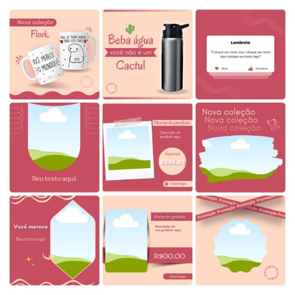 Modelos Canva Sublimação Loja de Personalizados 130 Templates Editáveis + Bônus