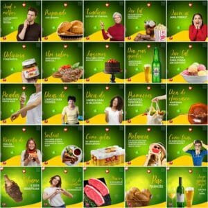 Modelos Canva Supermercados 200 Templates Editáveis + Legendas