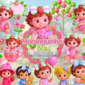 Moranguinho Baby PNG - Kit para Scrapbooking Digital