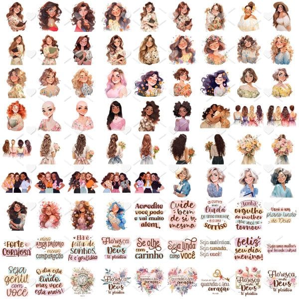 Mulheres 2024 Kit Digital Com Caixas Cards E Envelopes 2