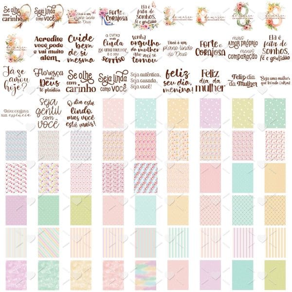 Mulheres 2024 Kit Digital Com Caixas Cards E Envelopes