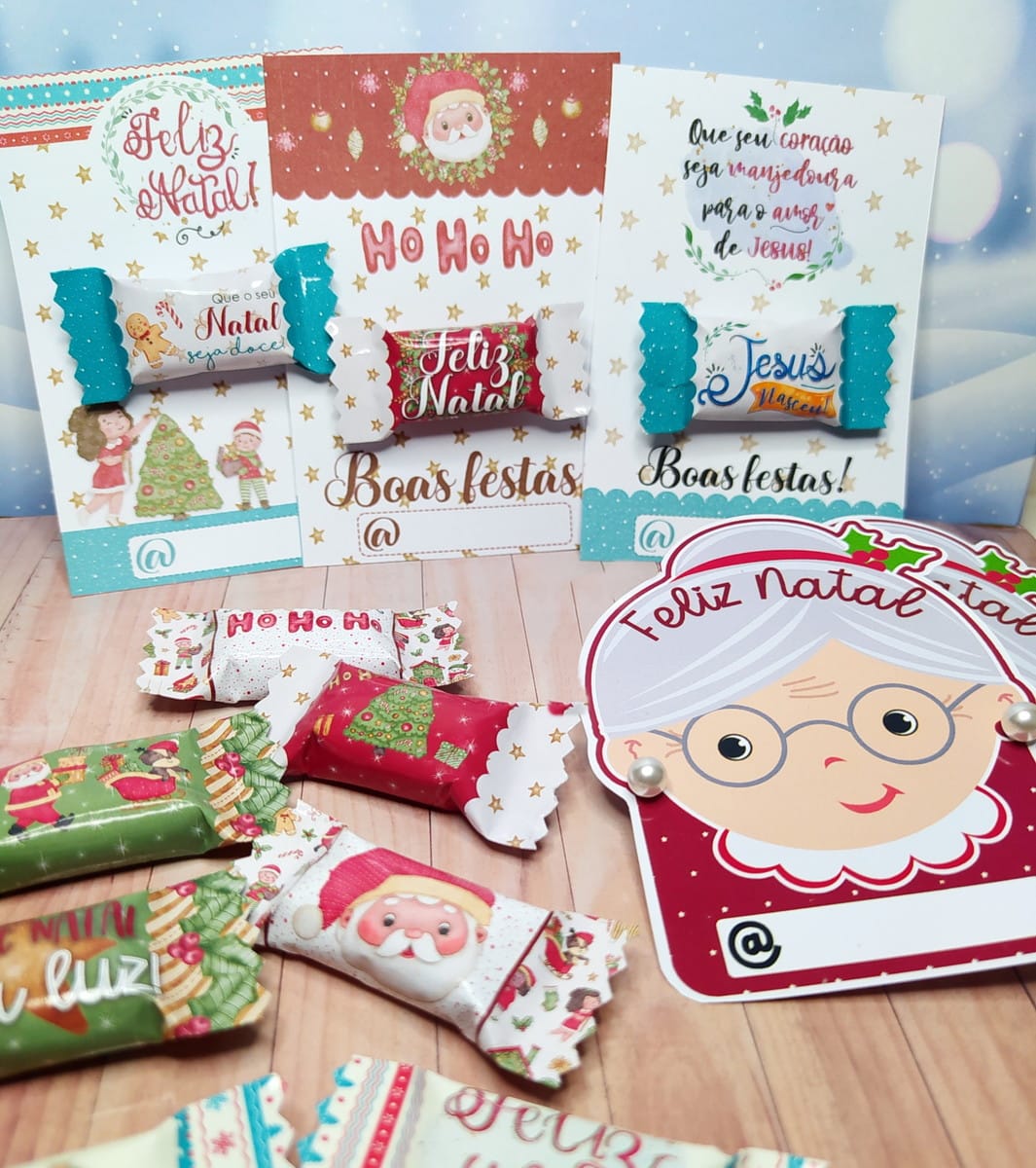 Kit digital natal balinhas e cartões para imprimir 1 Kit digital natal balinhas e cartões para imprimir