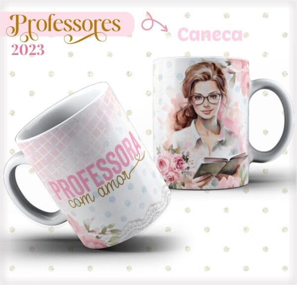 Pack 04 Artes Canecas Dia dos Professores - Arquivo Digital