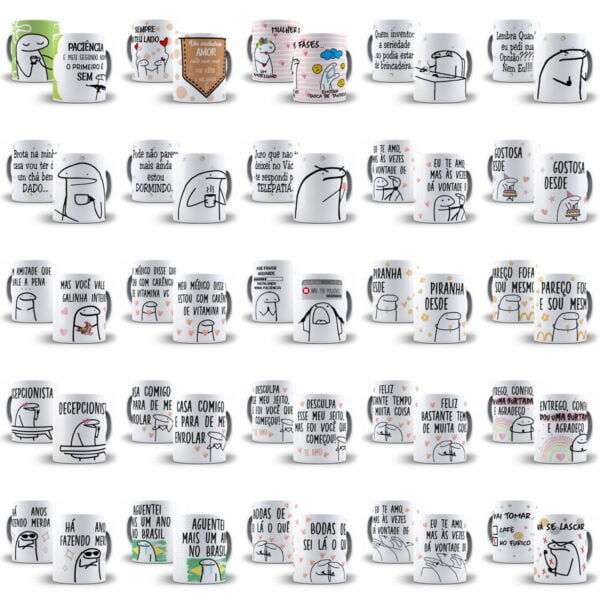 Pack 110 Estampas Caneca Flork Sublimação Em Corel Draw