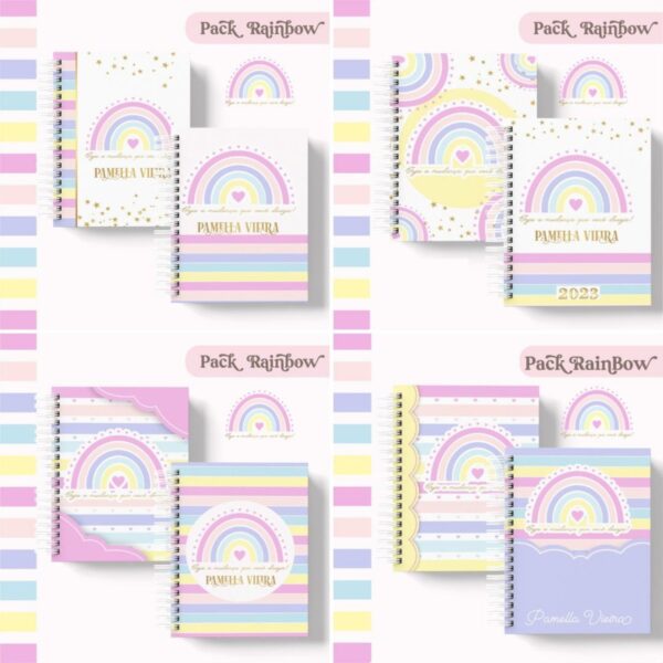 Pack Agenda e Planner Rainbow 2023 - Arquivo Digital