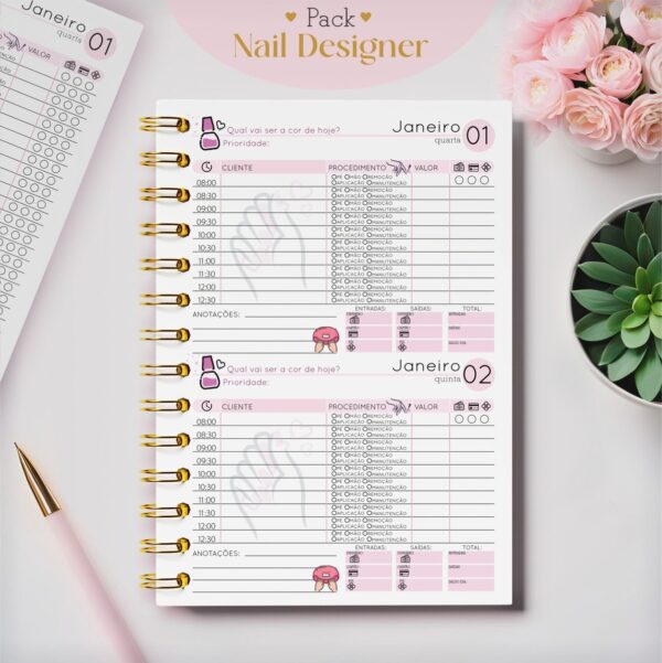 Pack Agendamentos Nail Designer 2025