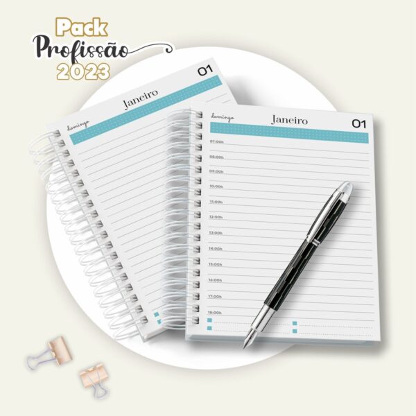 Pack Agendas 2023 Masculina - Arquivo Digital