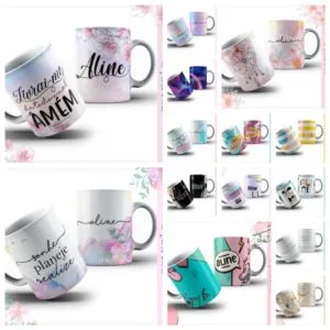 Pack Arte Caneca Feminina 2022 - Arquivo Digital
