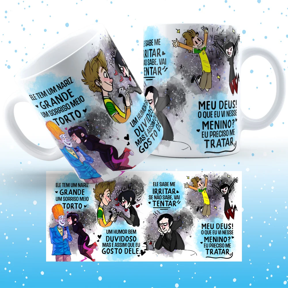 Pack Artes Caneca Sorriso Torto Dia dos Namorados Ele e Ela 1 Pack Artes Caneca Sorriso Torto Dia dos Namorados Ele e Ela