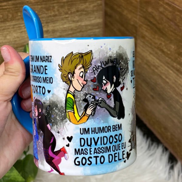 Pack Artes Caneca Sorriso Torto Dia dos Namorados Ele e Ela