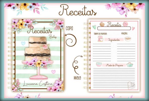 Pack Caderno de Receitas - Arquivo Digital