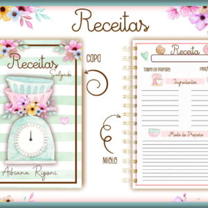 Pack Caderno de Receitas - Arquivo Digital